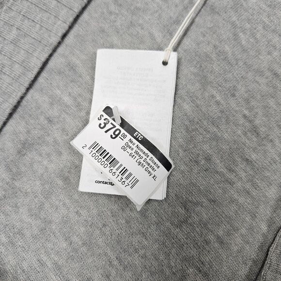 Neu Nomads Womens Gray Longline Cashmere Cardigan Size XL Cotton Open Front - Picture 6 of 9